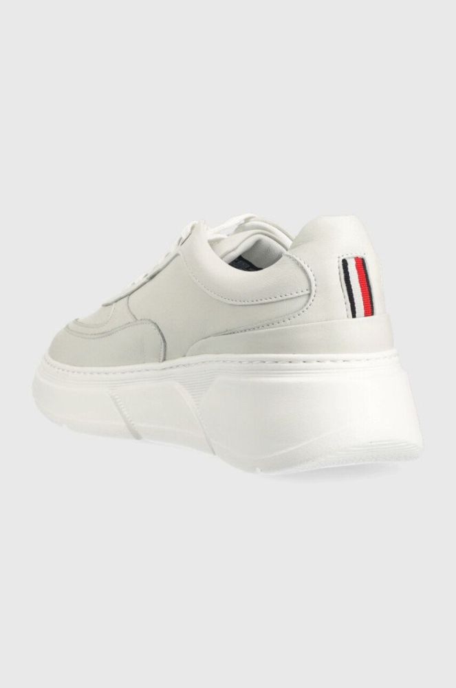 Шкіряні кросівки Tommy Hilfiger FW0FW06855 CHUNKY LEATHER SNEAKER колір сірий фото 3