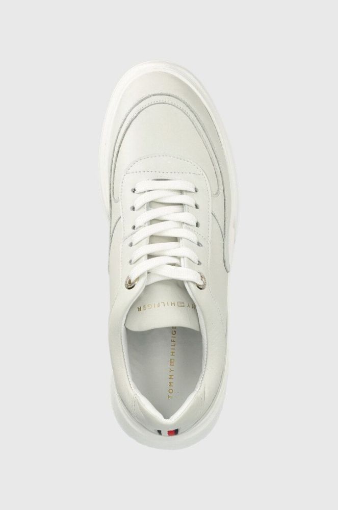 Шкіряні кросівки Tommy Hilfiger FW0FW06855 CHUNKY LEATHER SNEAKER колір сірий фото 4