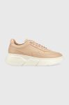 Шкіряні кросівки Tommy Hilfiger FW0FW06855 CHUNKY LEATHER SNEAKER колір бежевий Шкіряні кросівки Tommy Hilfiger FW0FW06855 CHUNKY LEATHER SNEAKER колір бежевий