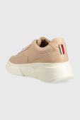 Шкіряні кросівки Tommy Hilfiger FW0FW06855 CHUNKY LEATHER SNEAKER колір бежевий