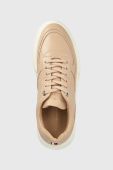 Шкіряні кросівки Tommy Hilfiger FW0FW06855 CHUNKY LEATHER SNEAKER колір бежевий
