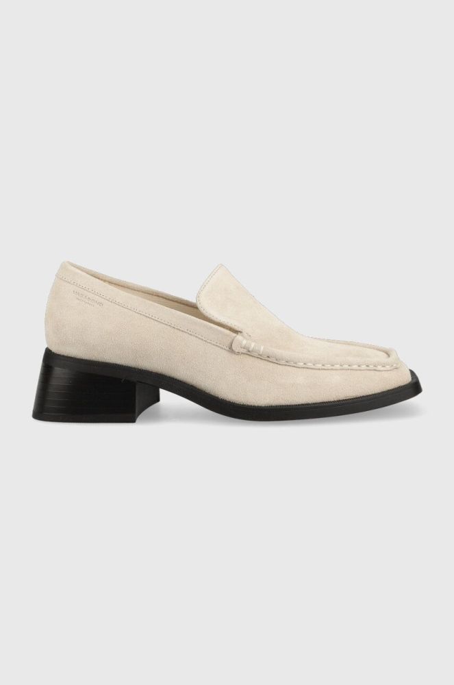 Замшеві туфлі Vagabond Shoemakers BLANCA жіночі колір бежевий каблук блок 5417.640.02