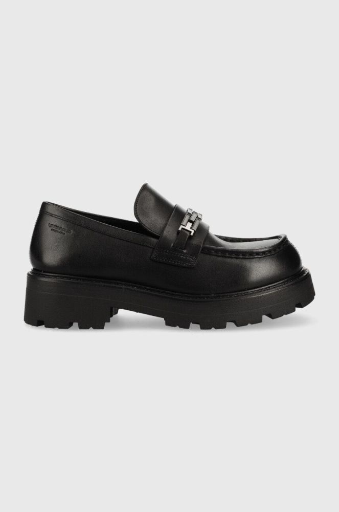 Шкіряні мокасини Vagabond Shoemakers COSMO 2.0 жіночі колір чорний на платформі 5549.001.20