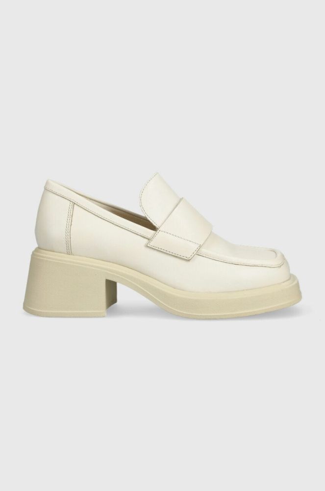 Шкіряні туфлі Vagabond Shoemakers DORAH жіночі колір бежевий каблук блок 5542.001.02