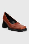 Шкіряні туфлі Vagabond Shoemakers EDWINA колір коричневий каблук блок