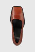 Шкіряні туфлі Vagabond Shoemakers EDWINA колір коричневий каблук блок