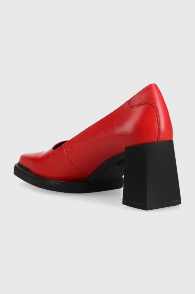 Шкіряні туфлі Vagabond Shoemakers EDWINA колір червоний каблук блок фото 3