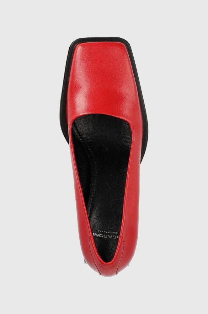 Шкіряні туфлі Vagabond Shoemakers EDWINA колір червоний каблук блок фото 4
