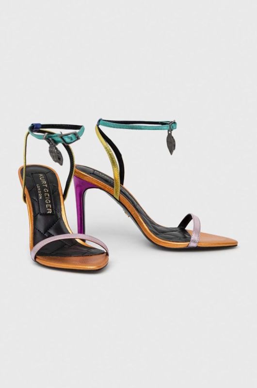 Шкіряні сандалі Kurt Geiger London Shoreditch колір барвистий фото 2