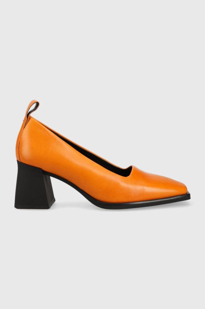 Шкіряні туфлі Vagabond Shoemakers HEDDA колір помаранчевий каблук блок 5303.101.44