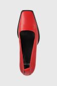 Шкіряні туфлі Vagabond Shoemakers HEDDA колір червоний каблук блок 5303.101.47