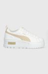 Шкіряні кросівки Puma Mayze Wedge Wns колір білий 386273-06 Шкіряні кросівки Puma Mayze Wedge Wns колір білий 386273-06
