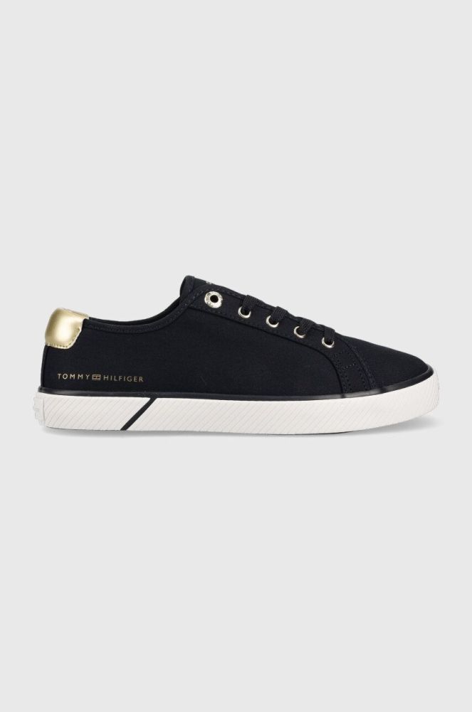 Кеди Tommy Hilfiger LACE UP VULC SNEAKER жіночі колір синій FW0FW06957