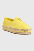 Замшеві еспадрилі Tommy Hilfiger TH SUEDE FLATFORM ESPADRILLE колір білий на платформі FW0FW07069