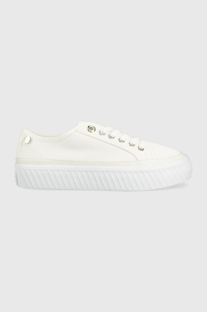 Кросівки Tommy Hilfiger PLATFORM VULCANIZED SNEAKER колір білий