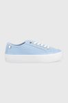 Кросівки Tommy Hilfiger PLATFORM VULCANIZED SNEAKER колір блакитний Кросівки Tommy Hilfiger PLATFORM VULCANIZED SNEAKER колір блакитний