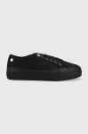Кросівки Tommy Hilfiger PLATFORM VULCANIZED SNEAKER колір чорний Кросівки Tommy Hilfiger PLATFORM VULCANIZED SNEAKER колір чорний