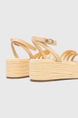 Сандалі Tommy Hilfiger ESSENTIAL FLATFORM SANDAL жіночі колір жовтий на танкетці FW0FW07161
