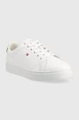 Шкіряні кросівки Tommy Hilfiger ESSENTIAL COURT SNEAKER колір бежевий FW0FW07427 (2977430)