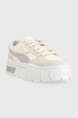 Шкіряні кросівки Puma Mayze Stack Luxe Wns колір бежевий 389853-05