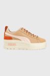 Шкіряні кросівки Puma Mayze Wedge Wild Women Wns колір коричневий Шкіряні кросівки Puma Mayze Wedge Wild Women Wns колір коричневий