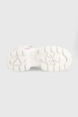 Черевики Guess Haler жіночі колір білий на платформі FL5HLR FAB10 WHITE Черевики Guess Haler жіночі колір білий на платформі FL5HLR FAB10 WHITE