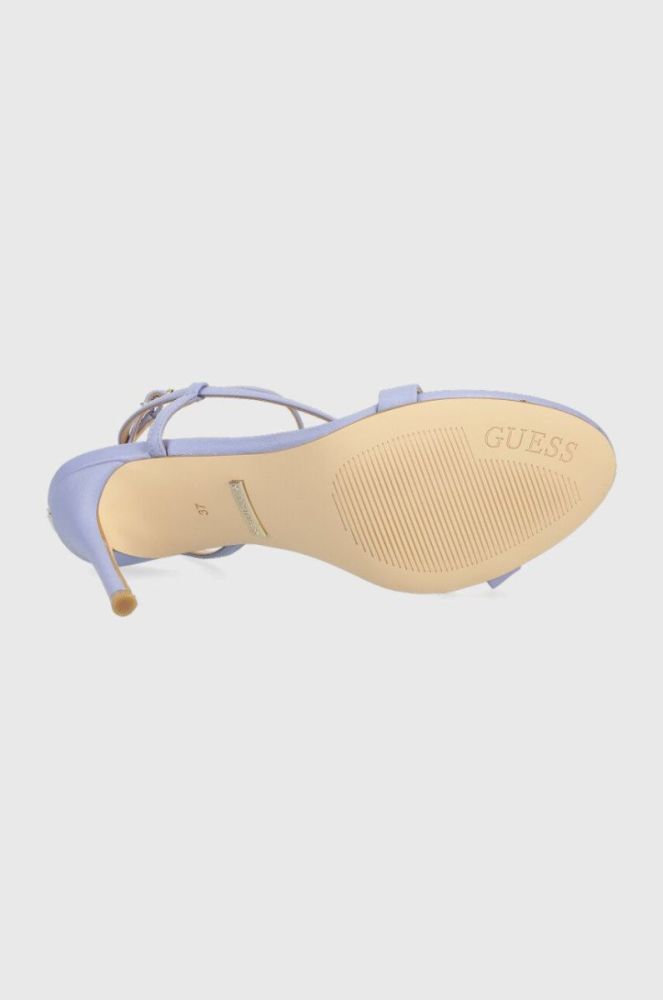 Шкіряні сандалі Guess Kadera колір фіолетовий FL5KAD LEA03 VIOLE фото 5
