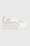 Шкіряні кросівки Puma Mayze UT Wns колір білий 389862-01 Шкіряні кросівки Puma Mayze UT Wns колір білий 389862-01