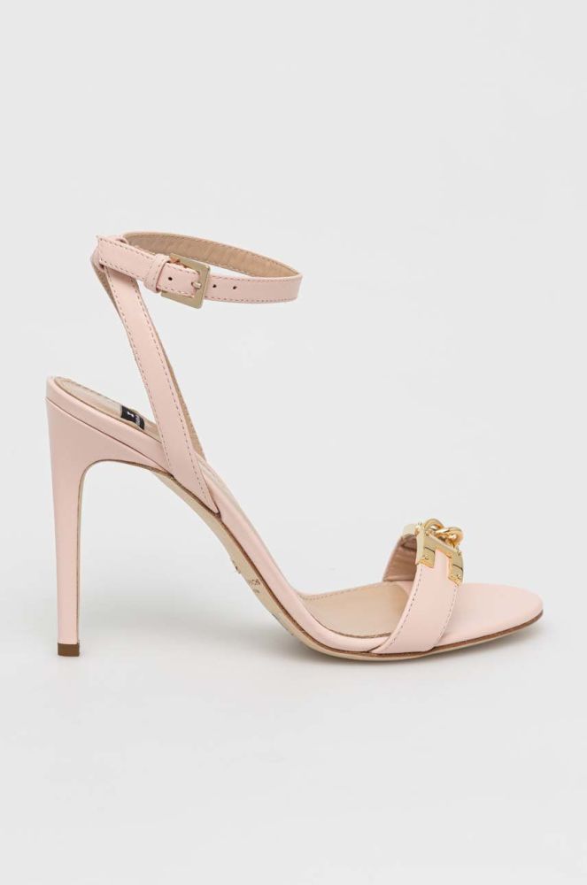 Шкіряні сандалі Elisabetta Franchi колір рожевий (2911267)