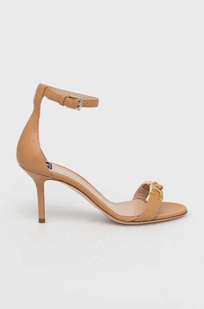 Шкіряні сандалі Elisabetta Franchi колір коричневий SA75L31E2