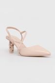 Шкіряні туфлі Aldo Selda колір рожевий каблук блок відкрита п'ята 13542467.SELDA