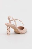 Шкіряні туфлі Aldo Selda колір рожевий каблук блок відкрита п'ята 13542467.SELDA