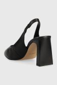 Шкіряні туфлі Aldo Amira колір чорний каблук блок відкрита п'ята 13540171.AMIRA