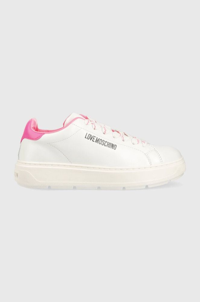 Шкіряні кросівки Love Moschino Sneakerd Bold 40 колір білий JA15374G1G (3100334)