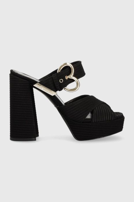 Шльопанці Love Moschino Sabotd Quadra 120 колір чорний JA2809CG1G