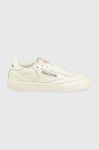 Шкіряні кросівки Reebok Classic Club C 85 колір білий HQ0948-CLK/CK/GOL Шкіряні кросівки Reebok Classic Club C 85 колір білий HQ0948-CLK/CK/GOL