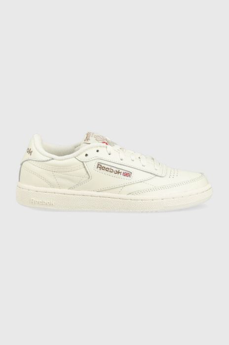 Шкіряні кросівки Reebok Classic Club C 85 колір білий HQ0948-CLK/CK/GOL
