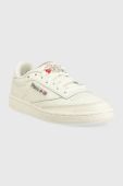 Шкіряні кросівки Reebok Classic Club C 85 колір білий HQ0948-CLK/CK/GOL