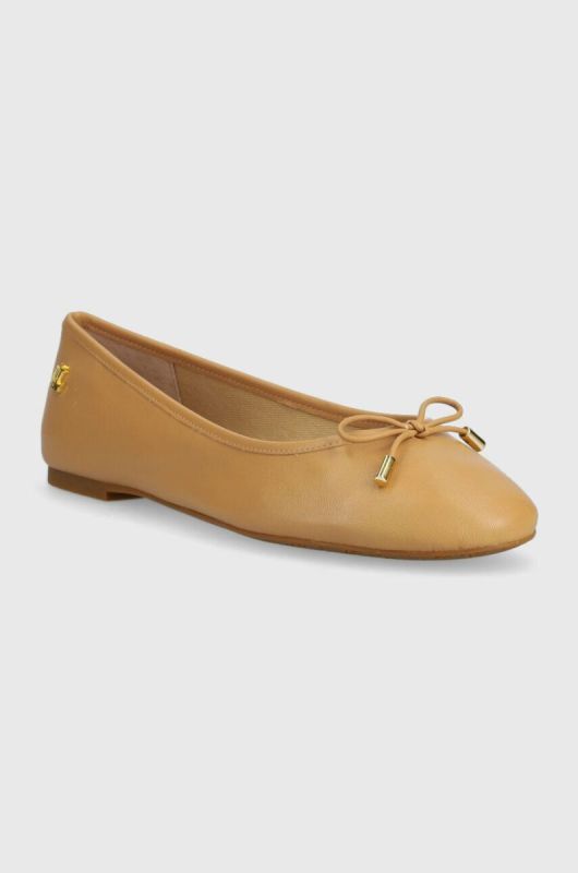 Шкіряні балетки Lauren Ralph Lauren Jayna колір бежевий  802824650015 фото 2