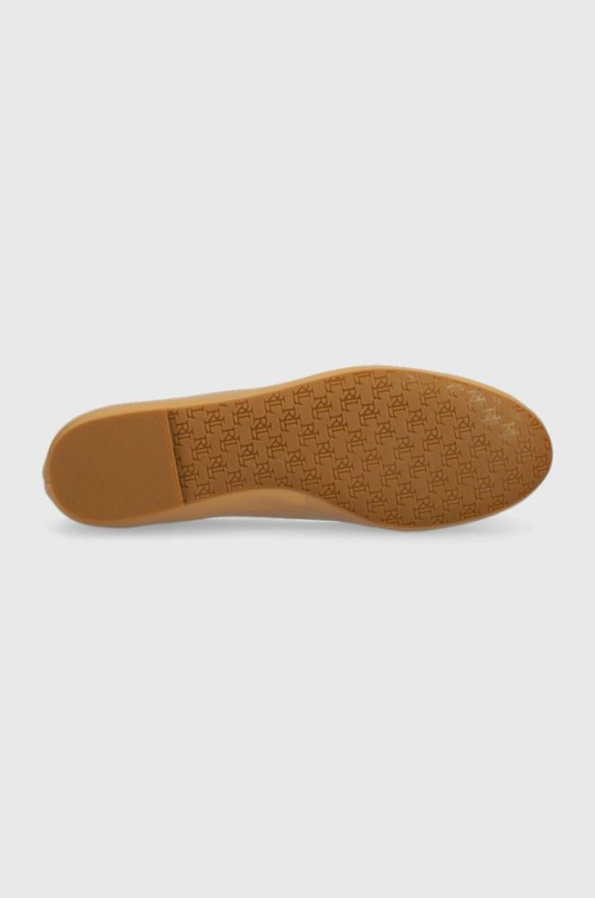 Шкіряні балетки Lauren Ralph Lauren Jayna колір бежевий  802824650015 фото 5