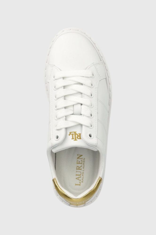 Шкіряні кросівки Lauren Ralph Lauren 802875886002 колір білий 802875886002 фото 4