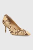 Шкіряні туфлі Lauren Ralph Lauren 802891385001 колір бежевий 802891385001