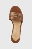 Шльопанці Lauren Ralph Lauren жіночі колір коричневий каблук блок