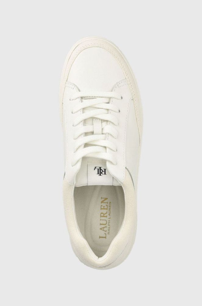 Шкіряні кросівки Lauren Ralph Lauren 802891469001 колір білий 802891469001 фото 4