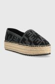 Еспадрилі Tommy Jeans LOGOMANIA ESPADRILLE колір чорний на платформі EN0EN02079