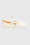 Шкіряні кросівки Reebok Classic Club C Double Reven колір білий GV7031-CLK/GR/FUZ Шкіряні кросівки Reebok Classic Club C Double Reven колір білий GV7031-CLK/GR/FUZ