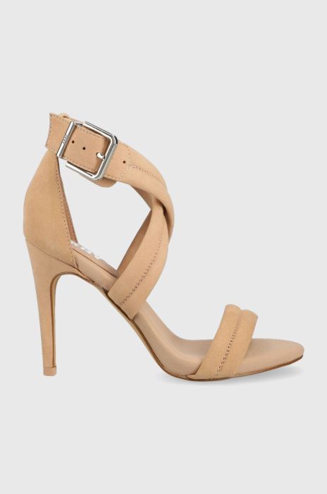 Замшеві сандалі Dkny CANDRA колір бежевий