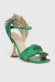 Шкіряні сандалі Baldowski колір зелений