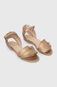 Шкіряні сандалі Baldowski жіночі колір золотий