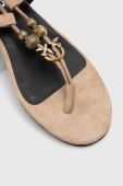 Замшеві сандалі Pinko Elodie жіночі колір бежевий 100860 A0N8 D18